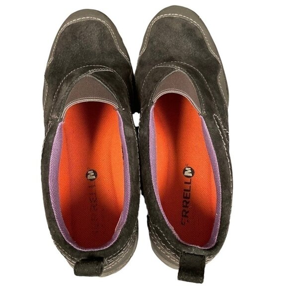 Merrell Women's Albany Black Mocs Sneakers Gray Purple Stretch Slip On Size 7 - Picture 12 of 14